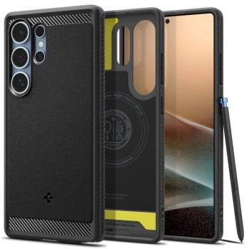 Оригінальний чохол Spigen Rugged Armor Mag MagSafe для Samsung Galaxy S25 Ultra - Matte Black