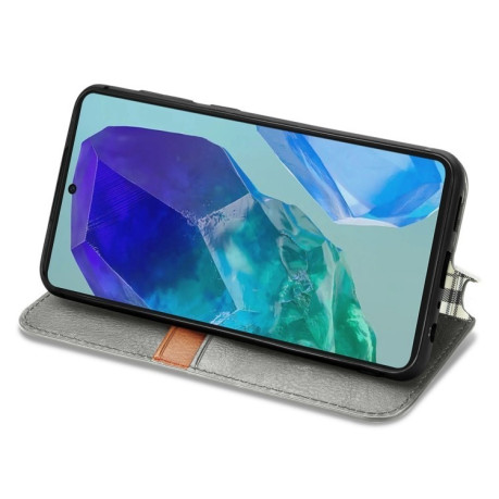 Чохол-книжка Cubic Grid для Samsung Galaxy A16 5G - сірий