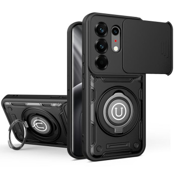 Противоударный чехол Camera Sliding на Tecno Camon 50 Pro 4G / 50 Ultra 5G — чёрный