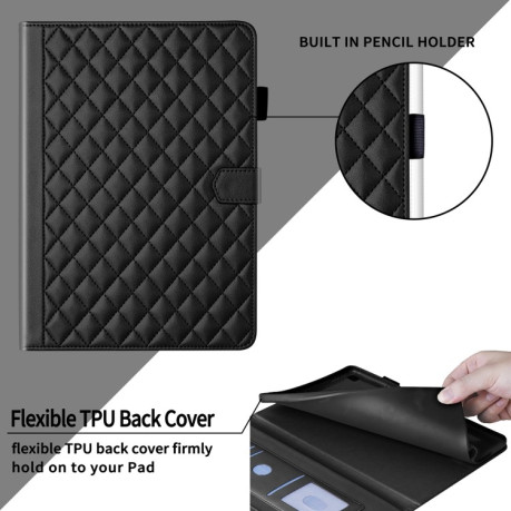 Чехол-книжка Rhombus Lattice Leather для Xiaomi Pad 7 / 7 Pro - черный