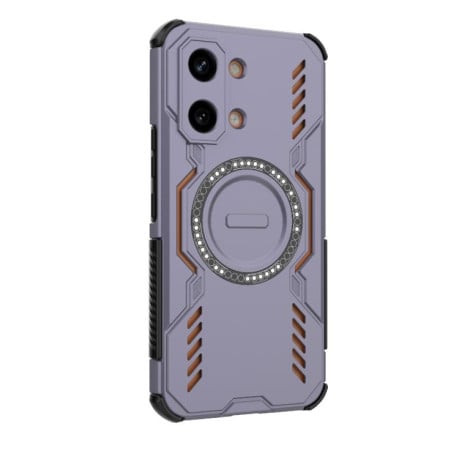 Противоударный чехол Butterfly Armor с MagSafe на Xiaomi Redmi Turbo 5 Max / Poco X8 Pro Max — фиолетовый