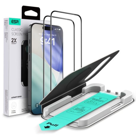 Комплект защитного стекла ESR UltraFit Tempered Glass 2-pack на iPhone Air - transparent
