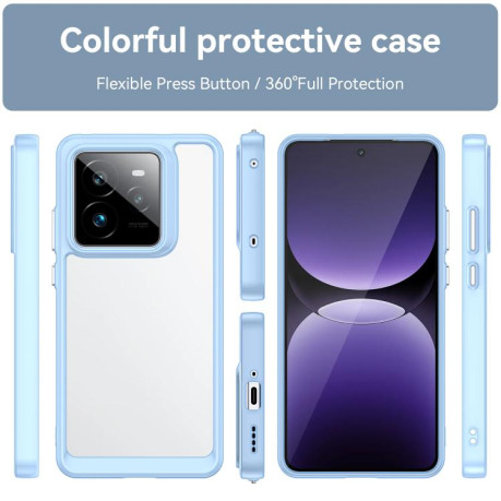 Противоударный чохол Colorful Acrylic Series для Realme GT 7 Pro - синий