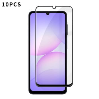 Защитное стекло Kalebol с чёрной рамкой на Samsung Galaxy A07 4G / 5G — черное