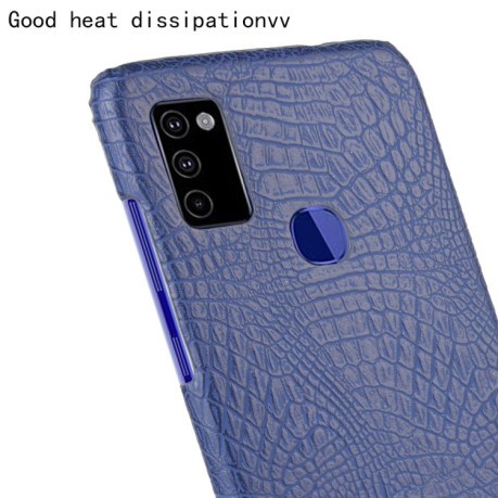 Ударопрочный чехол Crocodile Texture на Samsung Galaxy M51 - синий