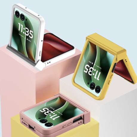 Противоударный чехол 3 в 1 Skin Feel PC для Motorola Razr 60 Ultra - фіолетовий