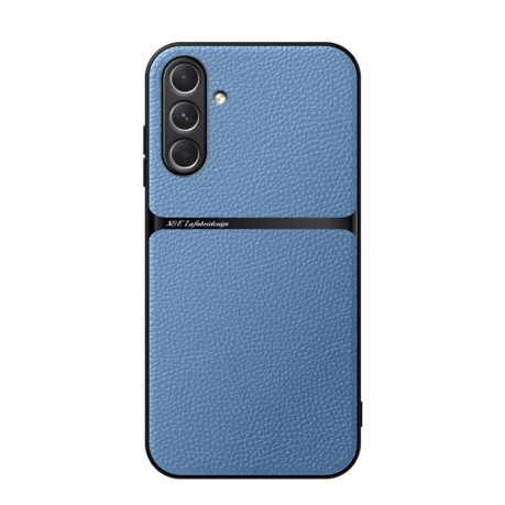 Протиударний чохол Litchi Leather Magnetic Full Coverage Shockproof  для Samsung Galaxy A56 5G - синій