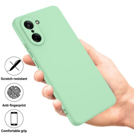 Силиконовый чехол Solid Color Liquid Silicone на OnePlus Nord CE5/Ace 5 Racing - зеленый