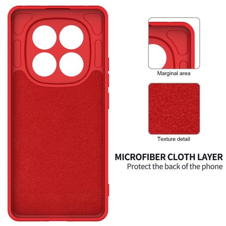 Силиконовый чехол Solid Color Liquid Silicone на Xiaomi Poco 8 Pro/Redmi Note 15 Pro+ 5G / Poco M8 Pro — красный