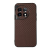Противоударный чехол Accurate Carbon Fiber для OnePlus 11R / Ace 2 - коричневый