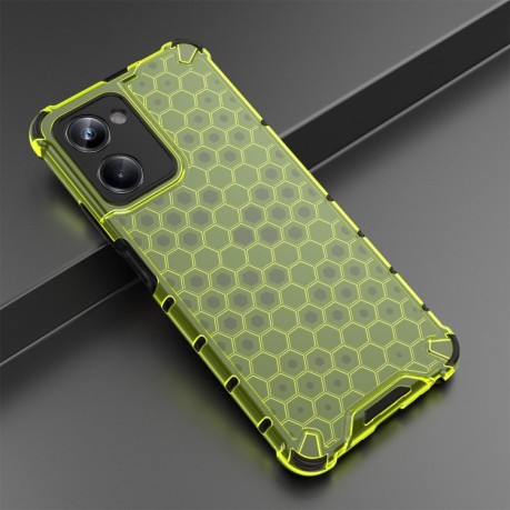 Противоударный чехол Honeycomb на Realme 10 Pro 5G - зеленый
