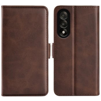 Чохол-книжка Dual-side Magnetic Buckle на OnePlus Nord 5/Ace 5 Ultra - коричневий