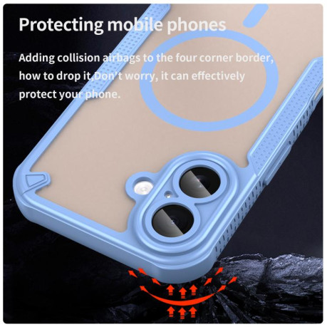 Чохол Armor Glaze з MagSafe Magnetic на iPhone 17 - синій