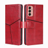 Чехол-книжка Geometric Stitching для Samsung Galaxy M13  - красный