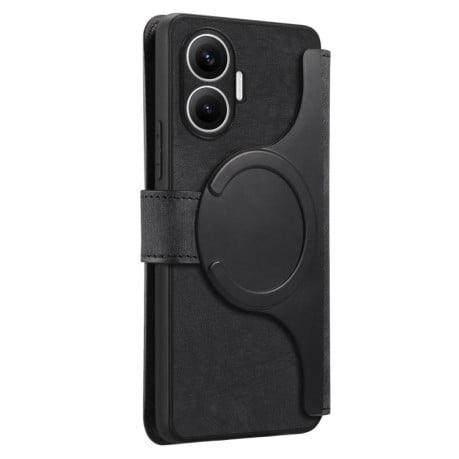 Чехол-книжка CaseNeo MagSafe RFID Anti-theft Retro Leather на Xiaomi Redmi Turbo 4 Pro / Poco F7 5G - черный