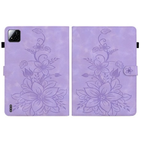 Чехол-книжка Lily Embossed Leather для Xiaomi Pad 7/Pad 7 Pro - фиолетовый