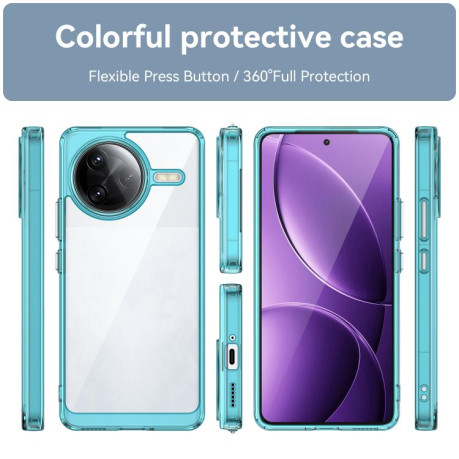 Противоударный чохол Colorful Acrylic Series для Xiaomi Poco F7 Ultra - синий