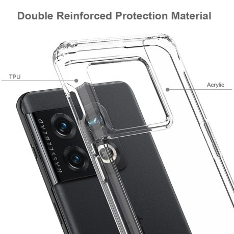 Акриловий протиударний чохол HMC для OnePlus 10 Pro - прозорий