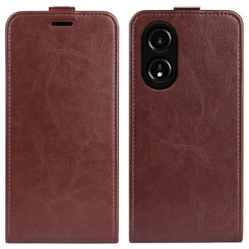 Флип-чехол R64 Texture Single на OPPO A58 4G - коричневый