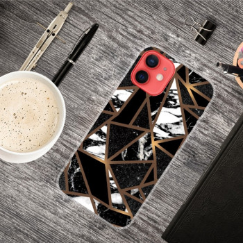 Противоударный чехол Marble Pattern для iPhone 14/13 - Rhombus Black