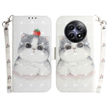 Чехол-книжка 3D Colored Horizontal Flip Leather для Realme 13 5G/12 5G/12X 5G - Cat