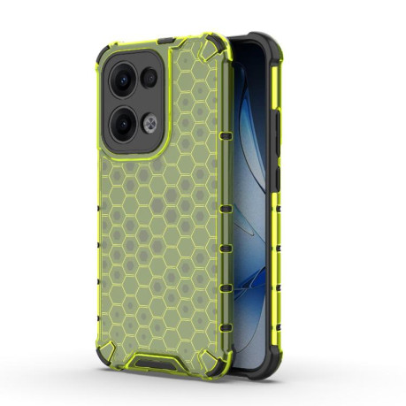 Противоударный чехол Honeycomb на OPPO Reno13 5G Global - зеленый
