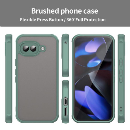 Чохол Fan Dun Series TPU Hybrid PC Frosted на Google Pixel 9a - зелений