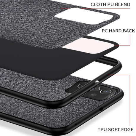 Противоударный чехол Cloth Texture для Samsung Galaxy A13 4G - черный