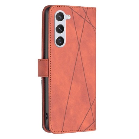 Чехол-книжка Rhombus Texture для Samsung Galaxy S24 5G - коричневый