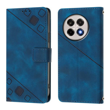 Чохол-книжка Skin-feel Embossed для OnePlus 13R/Ace 5/Ace 5 Pro - синій