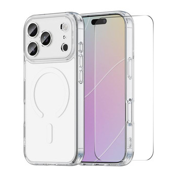 Чохол ENKAY Hat-Prince з MagSafe матовий+скло на iPhone 18 Pro Max — прозорий
