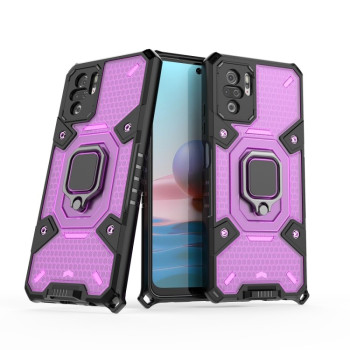 Протиударний чохол Space Ring Holder для Xiaomi Redmi Note 10/10s/Poco M5s 4G - фіолетовий