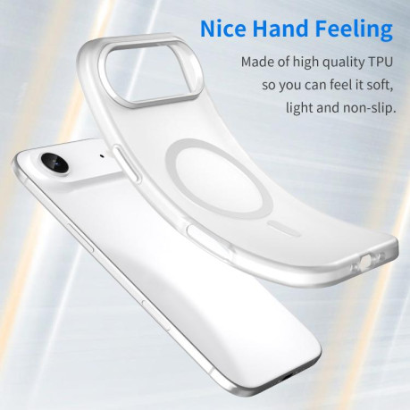 Противоударный чехол MagSafe Frosted Translucent TPU + PC для iPhone Air - белый