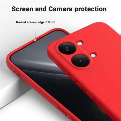 Силіконовий чохол Solid Color Liquid Silicone на Xiaomi Poco X8 Pro Max / Turbo 5 Max — червоний
