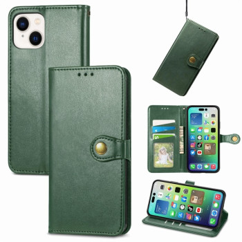 Чехол-книжка Retro Solid Color на iPhone 15 Pro Max - зеленый