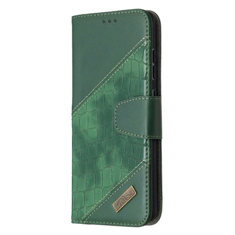 Чохол-книжка Matching Color Crocodile Texture на Samsung Galaxy S20 FE - зелений