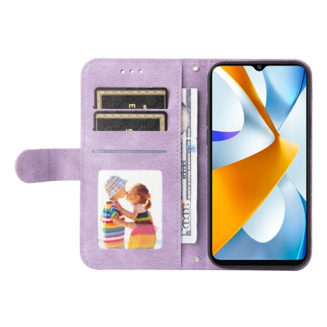 Чехол-книжка Skin Feel Life Tree для Xiaomi Poco C40/Redmi 10c - фиолетовый