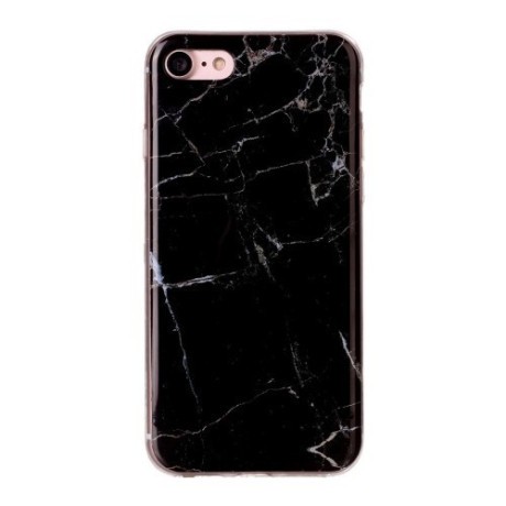 TPU Чехол For Marbling Черный для iPhone SE 3/2 2022/2020/8/7