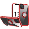Противоударный чехол Acrylic Ring Holder на iPhone 13 mini - красный