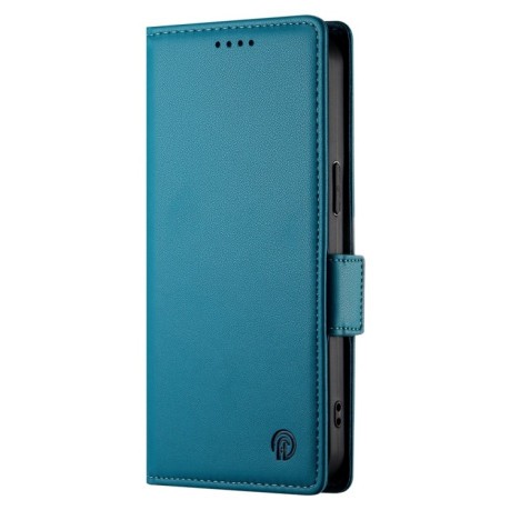 Чехол-книжка Side Buckle Magnetic Frosted Leather для Realme GT 6 Global/ Realme GT 6 4G - синий