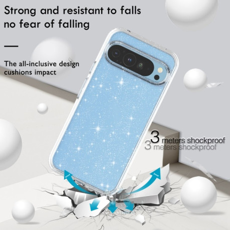 Протиударний чохол Terminator Style для Google Pixel 9 Pro - Glitter White
