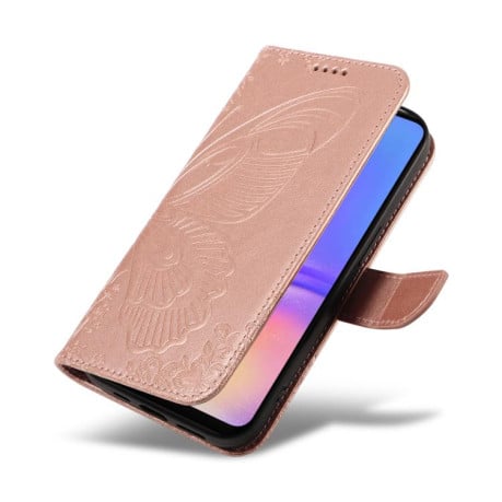 Чехол-книжка Swallowtail Butterfly Embossed Leather на Samsung Galaxy A07 5G - золото