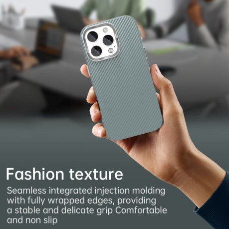 Ударозащитный чехол HMC Carbon Fiber Series IMD на iPhone 16 Pro Max - серый