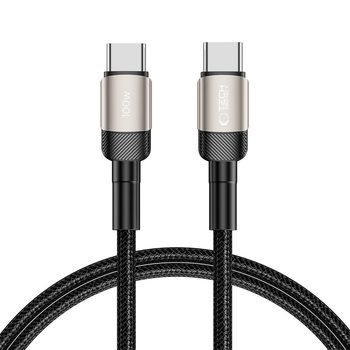 Оригинальный кабель Tech-Protect UltraBoost Evo USB-C — USB-C 1 м 100W 5A— титановый