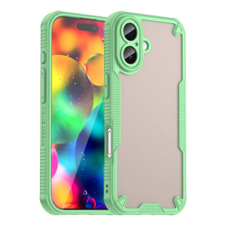 Противоударный чехол Armor Glaze PC Hybrid для iPhone 17 - зеленый