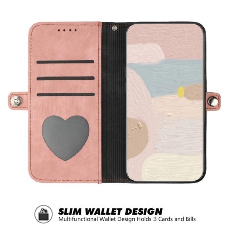 Чохол-книжка Buckle Double Fold Hand Strap Leather на Samsung Galaxy F16 5G / M16 5G - рожевий