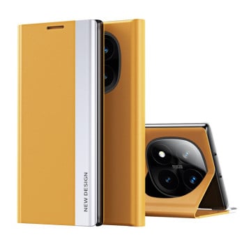Чохол-книжка Electroplated Ultra-Thin для Xiaomi Redmi Note 14 Pro+ 5G - жовтий