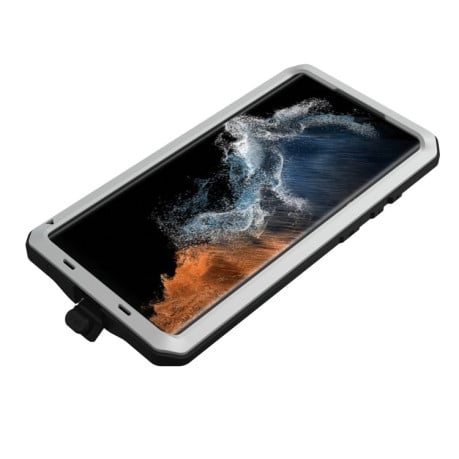 Противоударный чехол RedPepper Metal Life Waterproof для Samsung Galaxy S23 Ultra 5G - серебристый