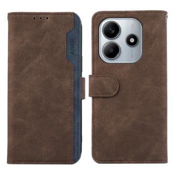 Чохол-книжка ABEEL з магнітною фіксацією RFID-екранування на Xiaomi Redmi Note 14 4G 164.48mm - коричневий