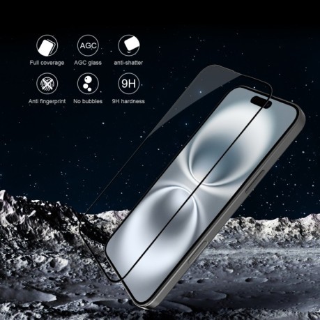 Защитное стекло Nillkin (CP+ max 3D) для  iPhone 16 - черное
